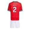Manchester United Diogo Dalot #2 Hjemmedraktsett Barn 2025-26 Kortermet (+ korte bukser)